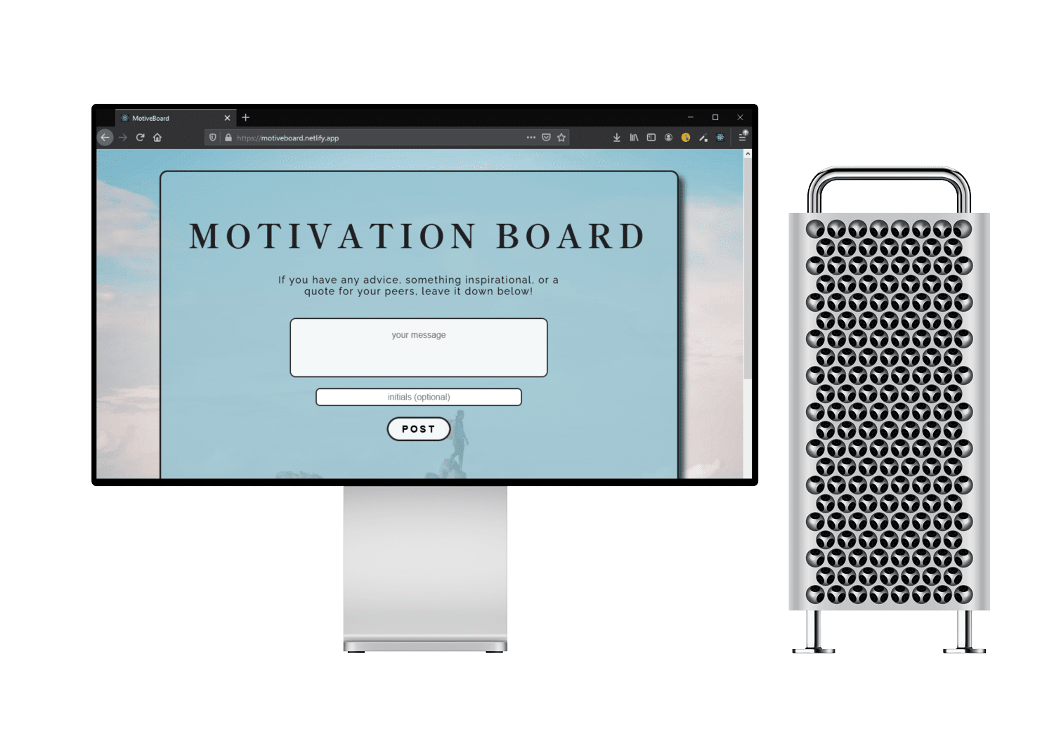 motivation board website preview